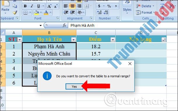 Cách&nbsp;xóa&nbsp;định&nbsp;dạng&nbsp;bảng&nbsp;trong&nbsp;Excel