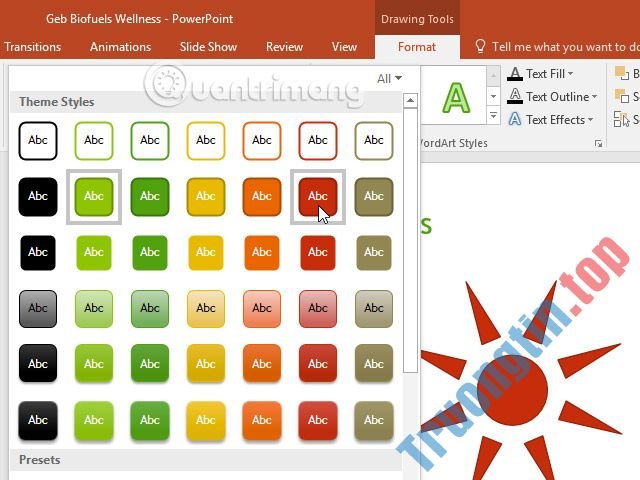 Thao&nbsp;tác&nbsp;với&nbsp;các&nbsp;hình&nbsp;dạng&nbsp;trong&nbsp;PowerPoint&nbsp;2016