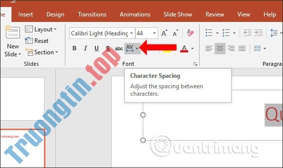 Cách&nbsp;chỉnh&nbsp;khoảng&nbsp;cách&nbsp;chữ&nbsp;trên&nbsp;PowerPoint