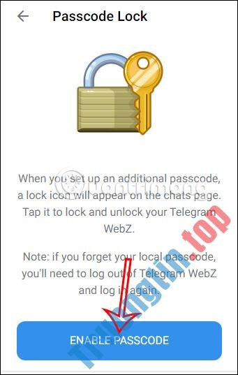 Cách&nbsp;khóa&nbsp;Telegram&nbsp;bằng&nbsp;mã&nbsp;khóa&nbsp;trên&nbsp;máy&nbsp;tính