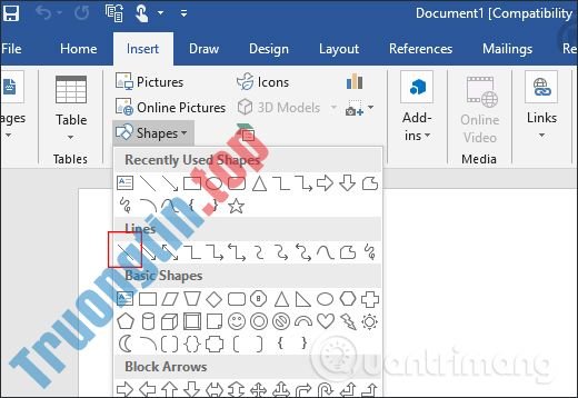 Hướng&nbsp;dẫn&nbsp;vẽ&nbsp;đường&nbsp;thẳng&nbsp;trong&nbsp;Word