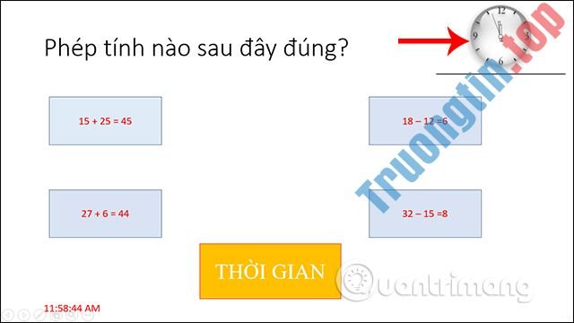 Cách&nbsp;chèn&nbsp;đồng&nbsp;hồ&nbsp;vào&nbsp;PowerPoint