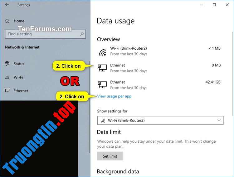 Cách&nbsp;reset&nbsp;sử&nbsp;dụng&nbsp;dữ&nbsp;liệu&nbsp;mạng&nbsp;trên&nbsp;Windows&nbsp;10