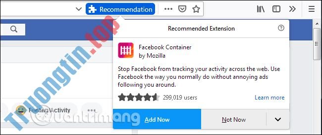 Cách&nbsp;tắt&nbsp;gợi&nbsp;ý&nbsp;tiện&nbsp;ích&nbsp;trên&nbsp;Firefox