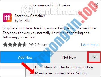Cách&nbsp;tắt&nbsp;gợi&nbsp;ý&nbsp;tiện&nbsp;ích&nbsp;trên&nbsp;Firefox