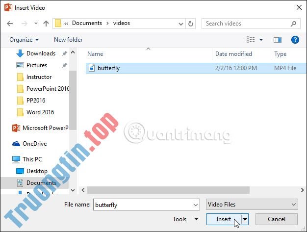 Cách&nbsp;chèn&nbsp;video&nbsp;vào&nbsp;PowerPoint&nbsp;2016