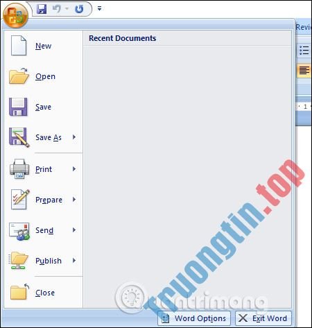 Cách&nbsp;xóa&nbsp;danh&nbsp;sách&nbsp;file&nbsp;vừa&nbsp;mở&nbsp;trong&nbsp;Word&nbsp;2007