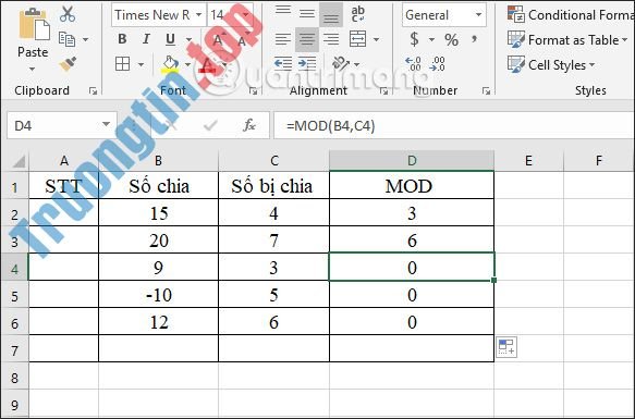 Hàm&nbsp;chia&nbsp;trong&nbsp;Excel:&nbsp;hàm&nbsp;MOD&nbsp;(lấy&nbsp;phần&nbsp;dư)&nbsp;và&nbsp;hàm&nbsp;QUOTIENT&nbsp;(lấy&nbsp;phần&nbsp;nguyên)