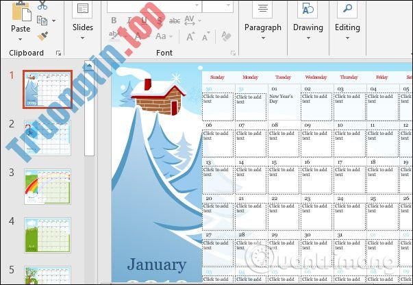 Cách&nbsp;chèn&nbsp;lịch&nbsp;vào&nbsp;PowerPoint