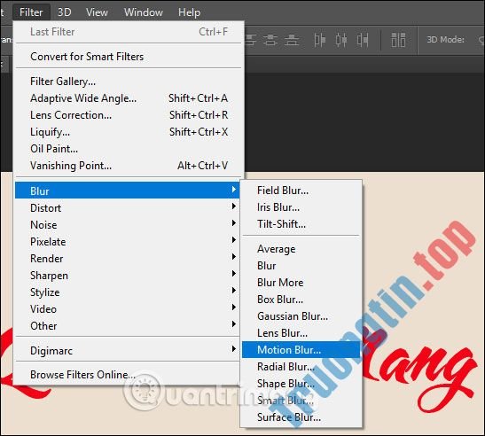 Cách&nbsp;tạo&nbsp;chữ&nbsp;mờ&nbsp;trong&nbsp;Photoshop