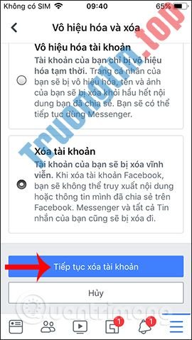 Hướng&nbsp;dẫn&nbsp;khóa&nbsp;tạm&nbsp;thời,&nbsp;vĩnh&nbsp;viễn&nbsp;Facebook&nbsp;iPhone/iPad