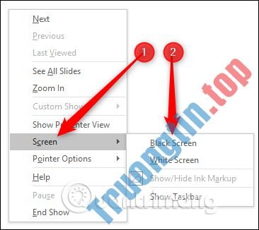 Cách&nbsp;bôi&nbsp;đen&nbsp;hoặc&nbsp;làm&nbsp;trắng&nbsp;màn&nbsp;hình&nbsp;trình&nbsp;chiếu&nbsp;PowerPoint