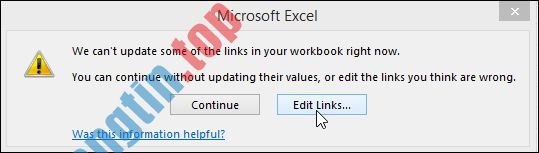 Cách&nbsp;tắt&nbsp;thông&nbsp;báo&nbsp;Update&nbsp;Link&nbsp;trên&nbsp;Excel
