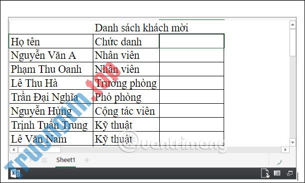 Cách&nbsp;nhúng&nbsp;bảng&nbsp;tính&nbsp;Excel&nbsp;vào&nbsp;website