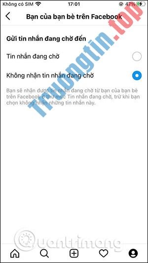 Cách&nbsp;tắt&nbsp;đồng&nbsp;bộ&nbsp;tin&nbsp;nhắn&nbsp;Messenger&nbsp;trên&nbsp;Instagram