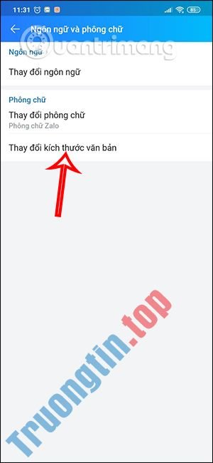 Cách&nbsp;thay&nbsp;đổi&nbsp;cỡ&nbsp;chữ&nbsp;trên&nbsp;Zalo
