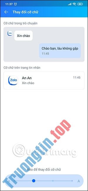 Cách&nbsp;thay&nbsp;đổi&nbsp;cỡ&nbsp;chữ&nbsp;trên&nbsp;Zalo