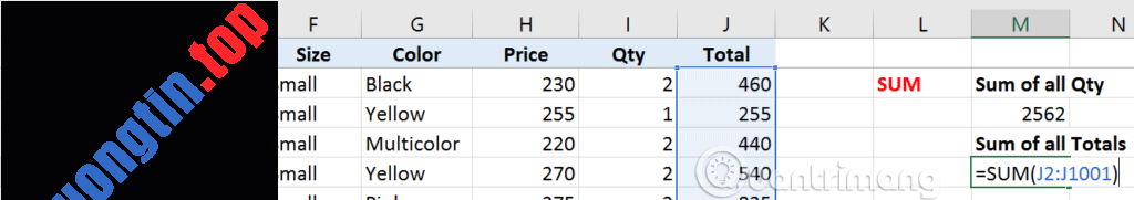Phân&nbsp;biệt&nbsp;các&nbsp;hàm&nbsp;SUM,&nbsp;SUMIF,&nbsp;SUMIFS&nbsp;và&nbsp;DSUM