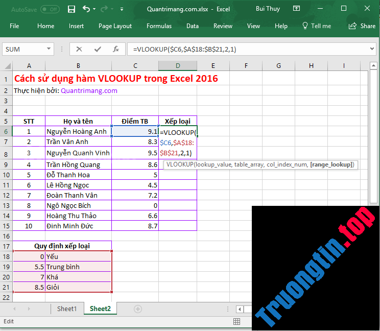Hàm&nbsp;VLOOKUP&nbsp;cách&nbsp;sử&nbsp;dụng&nbsp;và&nbsp;ví&nbsp;dụ&nbsp;cụ&nbsp;thể