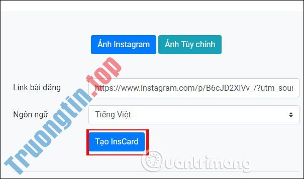 Hướng&nbsp;dẫn&nbsp;tạo&nbsp;ảnh&nbsp;Instacard,&nbsp;trào&nbsp;lưu&nbsp;mới&nbsp;trên&nbsp;mạng&nbsp;xã&nbsp;hội