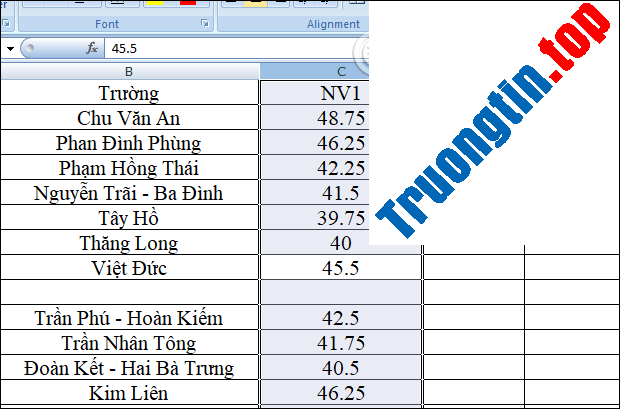 MS&nbsp;Excel&nbsp;2007&nbsp;-&nbsp;Bài&nbsp;4:&nbsp;Thao&nbsp;tác&nbsp;với&nbsp;dữ&nbsp;liệu