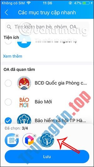 Hướng dẫn tạo truy cập nhanh trên Zalo