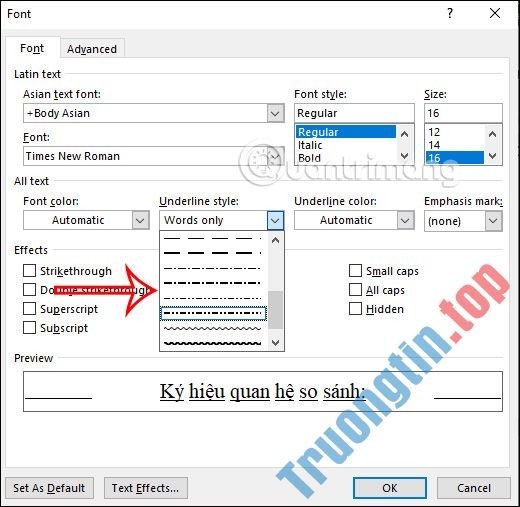 5&nbsp;cách&nbsp;gạch&nbsp;chân&nbsp;trong&nbsp;Word