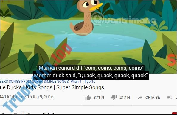 Cách&nbsp;hiện&nbsp;2&nbsp;phụ&nbsp;đề&nbsp;song&nbsp;song&nbsp;trên&nbsp;video&nbsp;YouTube