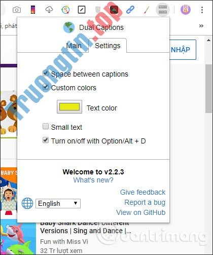 Cách&nbsp;hiện&nbsp;2&nbsp;phụ&nbsp;đề&nbsp;song&nbsp;song&nbsp;trên&nbsp;video&nbsp;YouTube
