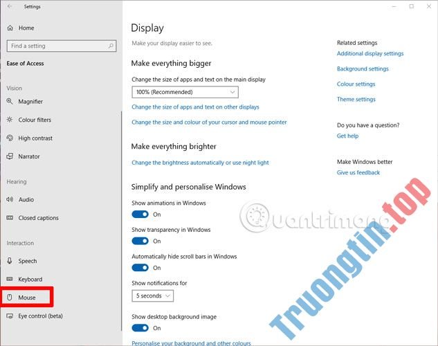 Cách&nbsp;kiểm&nbsp;soát&nbsp;chuột&nbsp;bằng&nbsp;bàn&nbsp;phím&nbsp;trong&nbsp;Windows&nbsp;10