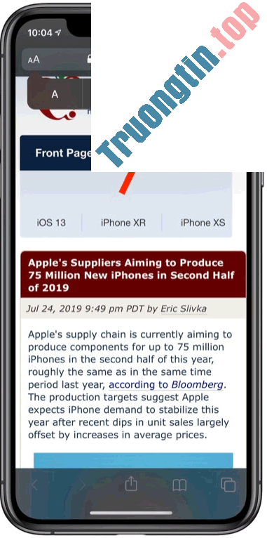 Cách&nbsp;thay&nbsp;đổi&nbsp;kích&nbsp;cỡ&nbsp;chữ&nbsp;trong&nbsp;Safari&nbsp;trên&nbsp;iPhone