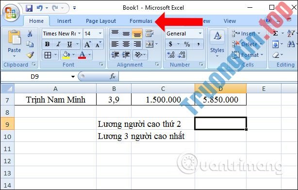 Cách&nbsp;tìm&nbsp;giá&nbsp;trị&nbsp;thứ&nbsp;N&nbsp;trong&nbsp;Excel