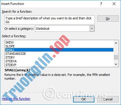 Cách&nbsp;tìm&nbsp;giá&nbsp;trị&nbsp;thứ&nbsp;N&nbsp;trong&nbsp;Excel