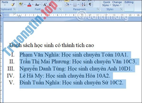 MS&nbsp;Word&nbsp;-&nbsp;Bài&nbsp;15:&nbsp;Đánh&nbsp;số&nbsp;thứ&nbsp;tự&nbsp;đầu&nbsp;dòng