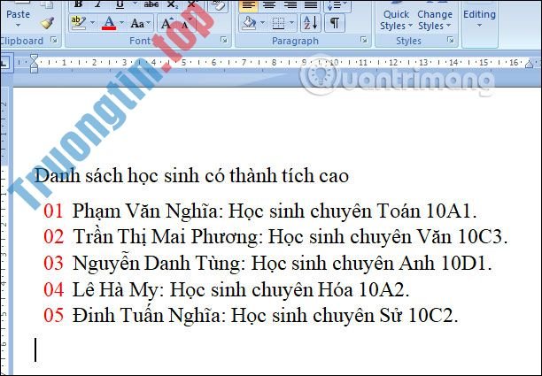 MS&nbsp;Word&nbsp;-&nbsp;Bài&nbsp;15:&nbsp;Đánh&nbsp;số&nbsp;thứ&nbsp;tự&nbsp;đầu&nbsp;dòng