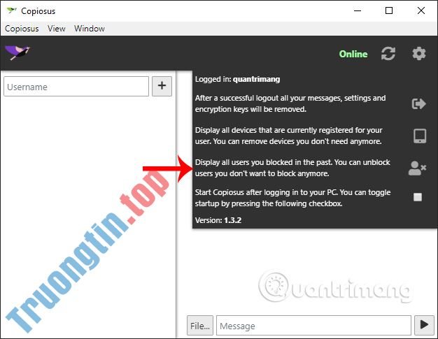 Cách&nbsp;dùng&nbsp;Copiosus&nbsp;P2P&nbsp;chat&nbsp;bảo&nbsp;mật&nbsp;trên&nbsp;Windows&nbsp;10