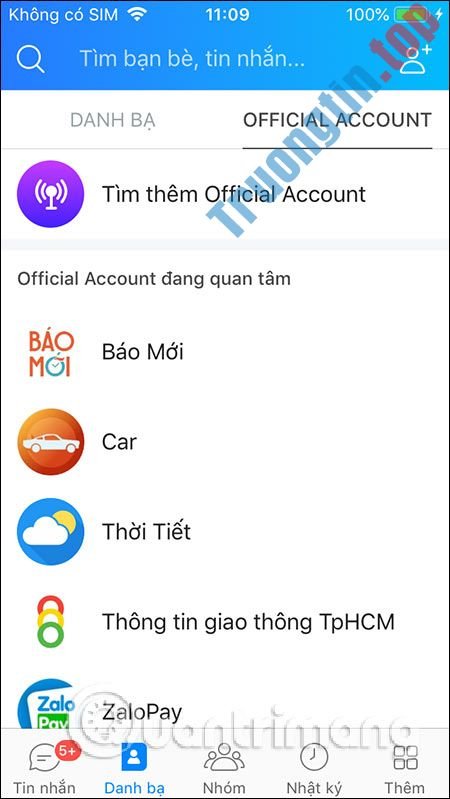 Cách&nbsp;tắt&nbsp;thông&nbsp;báo&nbsp;Zalo&nbsp;Official&nbsp;Account