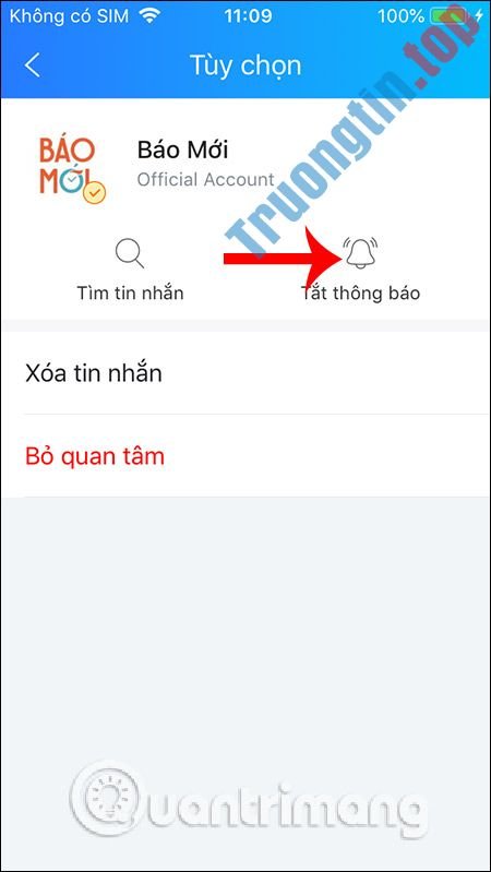 Cách&nbsp;tắt&nbsp;thông&nbsp;báo&nbsp;Zalo&nbsp;Official&nbsp;Account