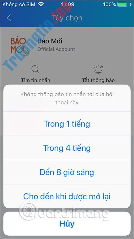 Cách&nbsp;tắt&nbsp;thông&nbsp;báo&nbsp;Zalo&nbsp;Official&nbsp;Account
