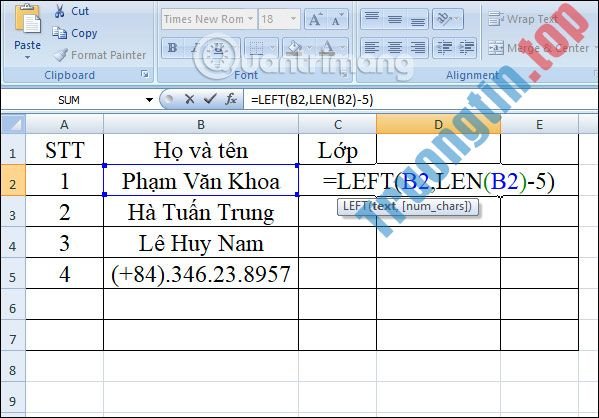 Hàm&nbsp;LEFT,&nbsp;cách&nbsp;dùng&nbsp;hàm&nbsp;cắt&nbsp;chuỗi&nbsp;ký&nbsp;tự&nbsp;bên&nbsp;trái&nbsp;trong&nbsp;Excel