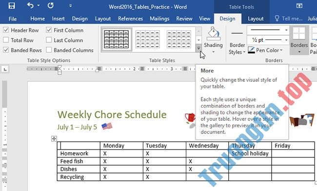 Word&nbsp;2019&nbsp;(Phần&nbsp;22):&nbsp;Bảng