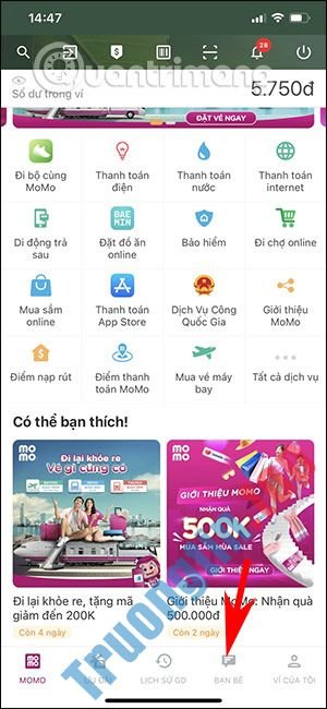 Cách&nbsp;hủy&nbsp;kết&nbsp;bạn&nbsp;trên&nbsp;MoMo