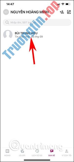 Cách&nbsp;hủy&nbsp;kết&nbsp;bạn&nbsp;trên&nbsp;MoMo