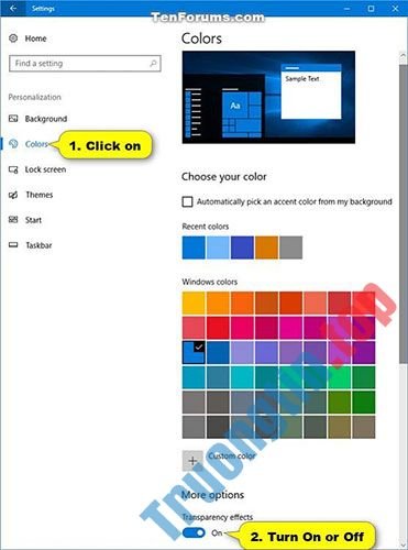 Cách&nbsp;bật&nbsp;hoặc&nbsp;tắt&nbsp;hiệu&nbsp;ứng&nbsp;trong&nbsp;suốt&nbsp;trong&nbsp;Windows&nbsp;10
