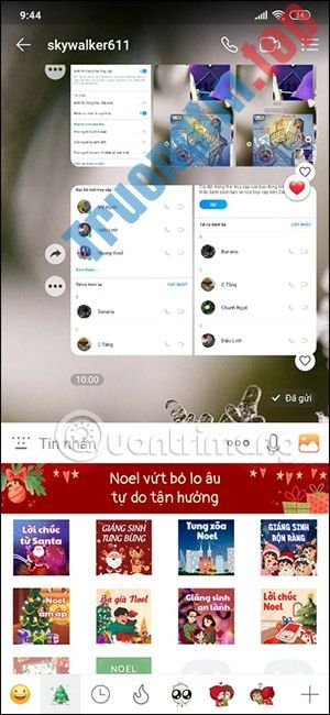 Cách&nbsp;gửi&nbsp;sticker&nbsp;Giáng&nbsp;sinh&nbsp;trên&nbsp;Zalo