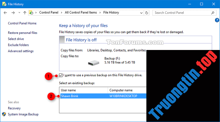 Cách&nbsp;bật&nbsp;hoặc&nbsp;tắt&nbsp;tính&nbsp;năng&nbsp;File&nbsp;History&nbsp;trong&nbsp;Windows&nbsp;10