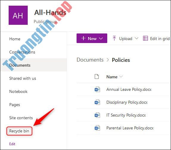 Cách&nbsp;khôi&nbsp;phục&nbsp;file&nbsp;đã&nbsp;xóa&nbsp;trên&nbsp;Microsoft&nbsp;Teams