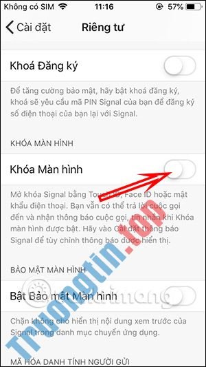 Cách&nbsp;khóa&nbsp;màn&nbsp;hình&nbsp;Signal&nbsp;bảo&nbsp;mật&nbsp;tin&nbsp;nhắn