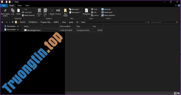 Cách cài đặt font chữ trên GIMP