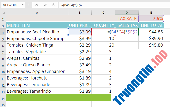Excel&nbsp;2019&nbsp;(Phần&nbsp;14):&nbsp;Tham&nbsp;chiếu&nbsp;ô&nbsp;tương&nbsp;đối&nbsp;và&nbsp;tuyệt&nbsp;đối